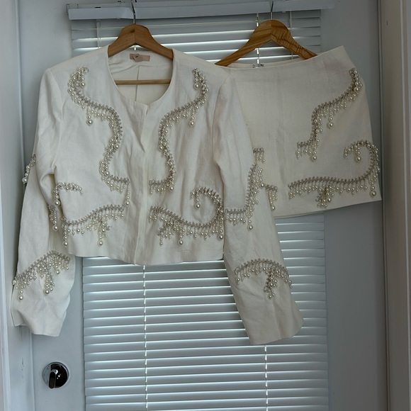 Set (cropped blazer & skirt) - Picture 3 of 17